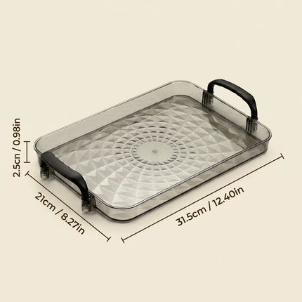 Clear PET Vanity Organiser Tray with Handles