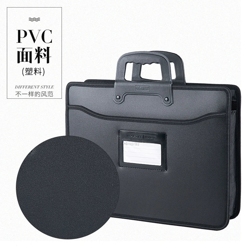 Large-capacity A4 Portable Document Bag Office Document Information Bags Pockmarked Dotted Briefcase Business Bag Promotional