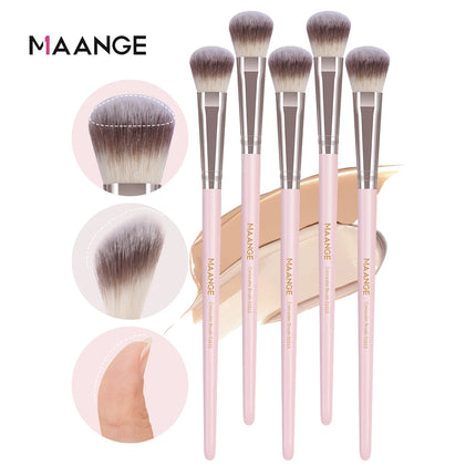 Velora Beauty 5pcs Makeup Brush Set Foundation Concealer Contour Blush Soft Fiber Tools