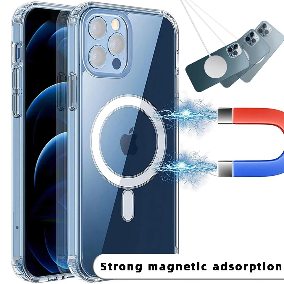 Apple Magsafe Magnetic Case for iPhone 13, 14, and 15 Pro Max: Protective Fundas