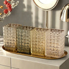 WORTHBUY Clear Makeup Brush Holder & Cosmetic Organiser