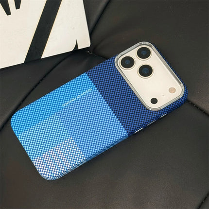 OkeyWOW iPhone 15 Pro Max carbon fiber color clash MagSafe shockproof bumper case with hard PC material and metallic accents.