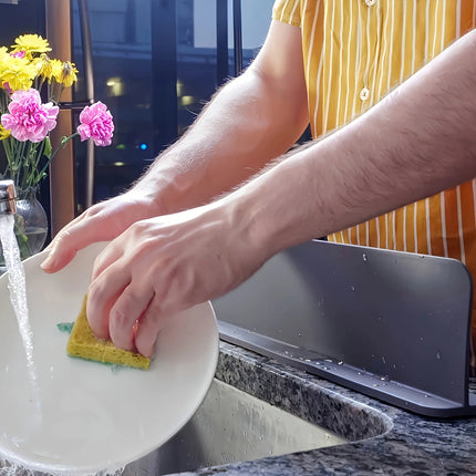 Silicone Sink Splash Guard Suction Cup Water Barrier Kitchen Dishwashing Protector