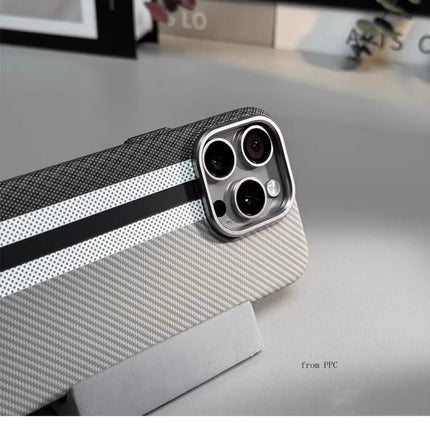 OKEYWOW Carbon Fiber MagSafe case for iPhone 16/15/14 Pro Max with magnetic wireless charging and camera ring armor cover.