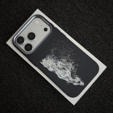 Abstract Horse MagSafe Case for iPhone Carbon Fiber Armor Wireless Charging Cover
