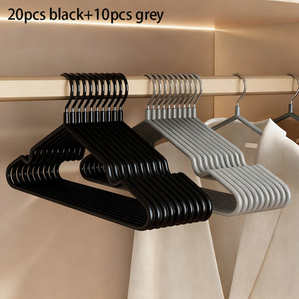 Set of 20/30 heavy-duty metal clothes hangers with anti-slip design, space-saving closet hangers from OKEYWOW.