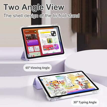Clear iPad Case with Pencil Holder Air 11/13 M2 M3 Pro 11/12.9 M4 10th/11th Gen Cover