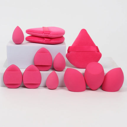 Velvet Cloud 12 Piece Makeup Sponge Set Powder Puffs Mini Cushion Eggs Beauty Blenders