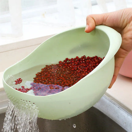 Multifunction Rice Washing & Vegetable Drain Basket Strainer