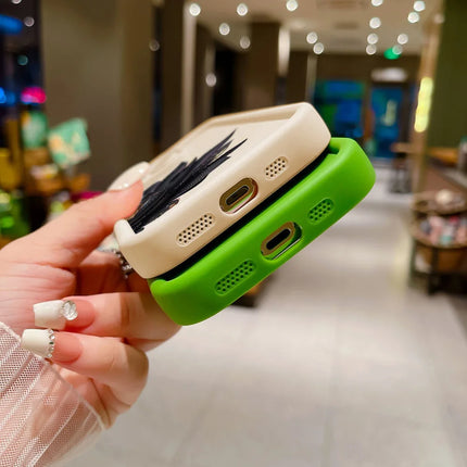 OKEYWOW flower silicone shockproof bumper case for iPhone 12 to 17, featuring colorful floral design and protective edges.