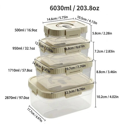 FreshSeal Stackable Food Storage Container with Handle & Lid