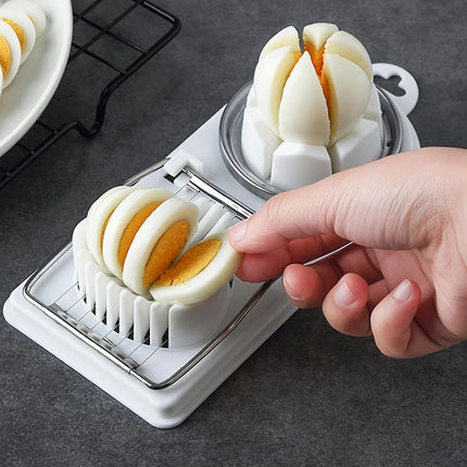 EggSlice 2-in-1 Stainless Steel Egg Slicer & Wedge Cutter
