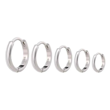 LunaHoop 925 Sterling Silver Round Hoop Earrings