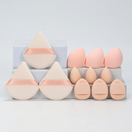 Velvet Cloud 12 Piece Makeup Sponge Set Powder Puffs Mini Cushion Eggs Beauty Blenders
