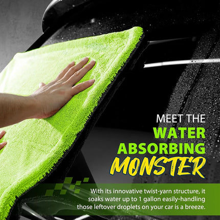 AutoDry 1000GSM Microfiber Car Towel 60x120cm Ultra Absorbent Scratch Free Drying Cloth