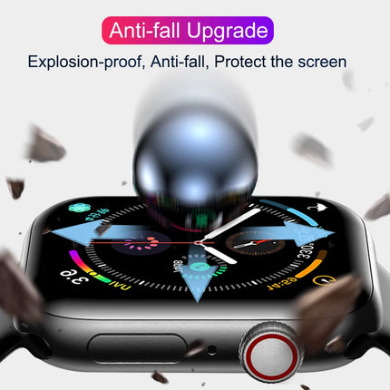 OKEYWOW Apple Watch screen protector 5-pack for Series 11–6 SE in various sizes, ultra-clear soft film for 38-49mm models.