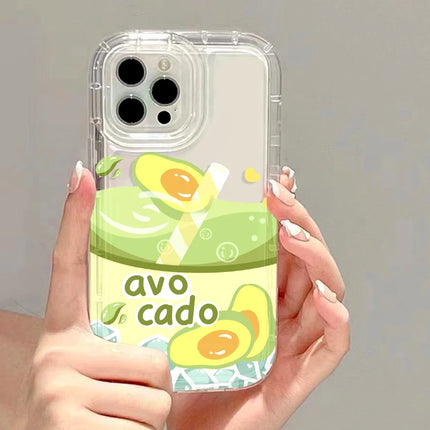 OKEYWOW Fruit Clear iPhone case with soft TPU shockproof cover for iPhone 11 Pro Max, XR, XS, SE models, transparent and durable.