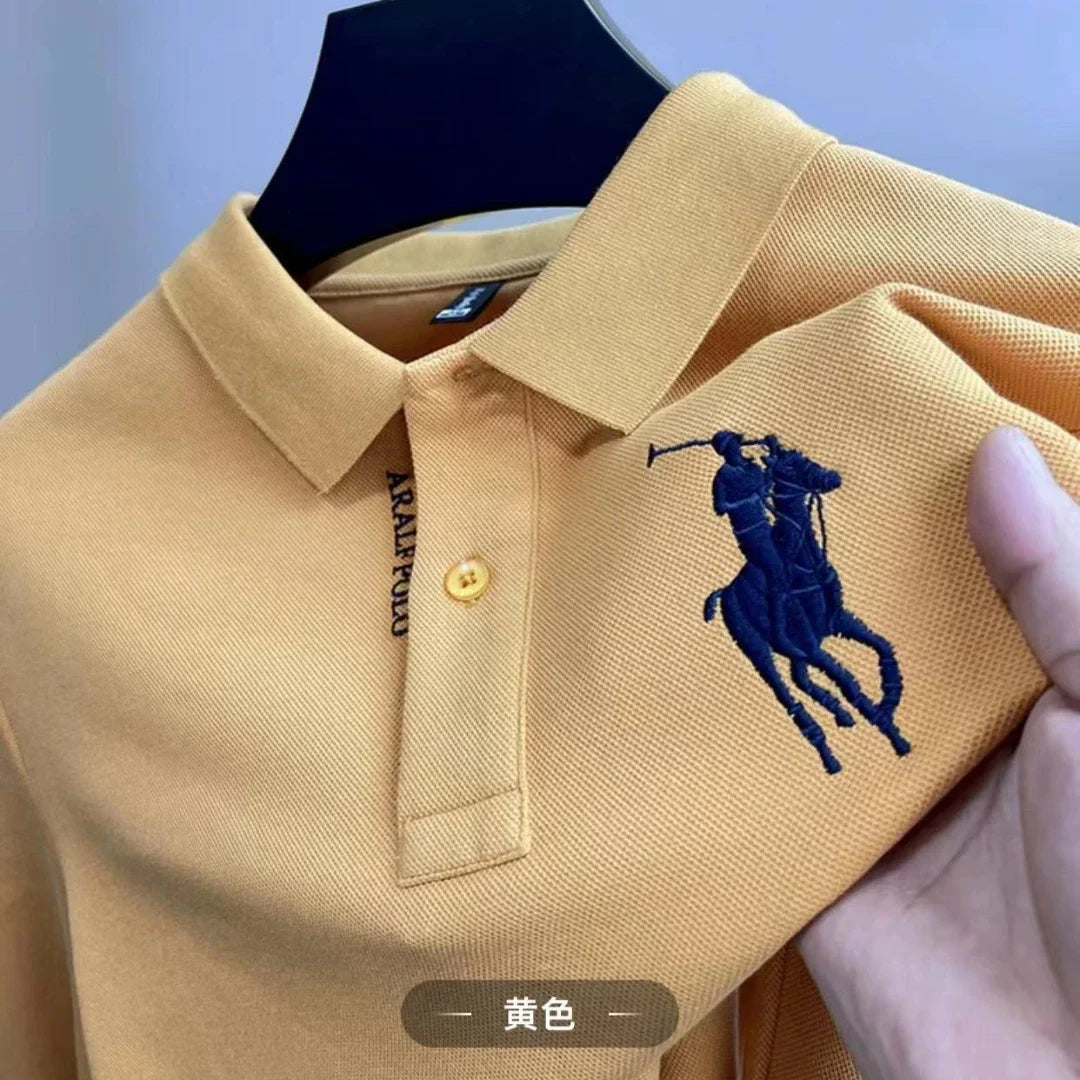 Brand Trend Embroidery Polo Shirt 2024 Summer High-end Luxury Handsome Fashion Casual T-shirt Short-sleeved Quality Men Clothing