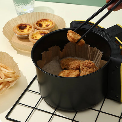 AirFryPro 50pcs Non Stick Disposable Air Fryer Paper Liners Oil Absorbing Baking Pads