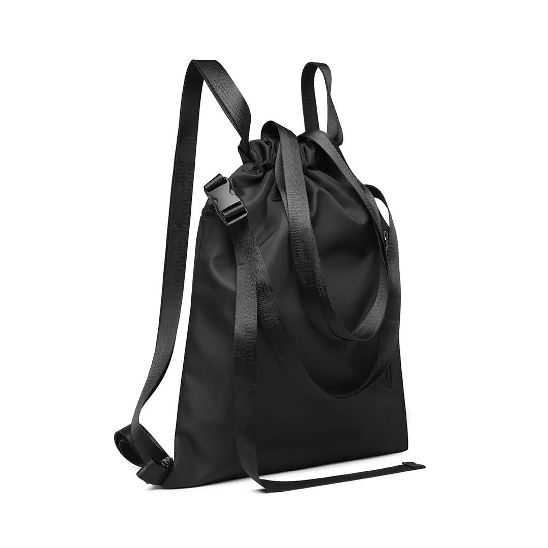 Drawstring Gym Bag Multifunctional Backpack Shoulder Bag for Sport Travel Work School