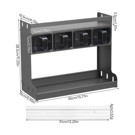 Pull Out Kitchen Spice Rack Organizer with Seasoning Boxes