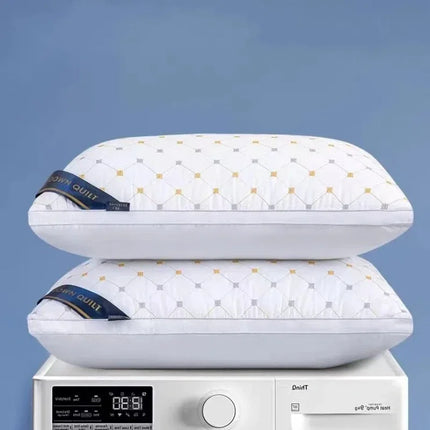 OKEYWOW hotel cervical support pillow for sleep aid, ergonomic bed pillow designed for home and dormitory comfort.