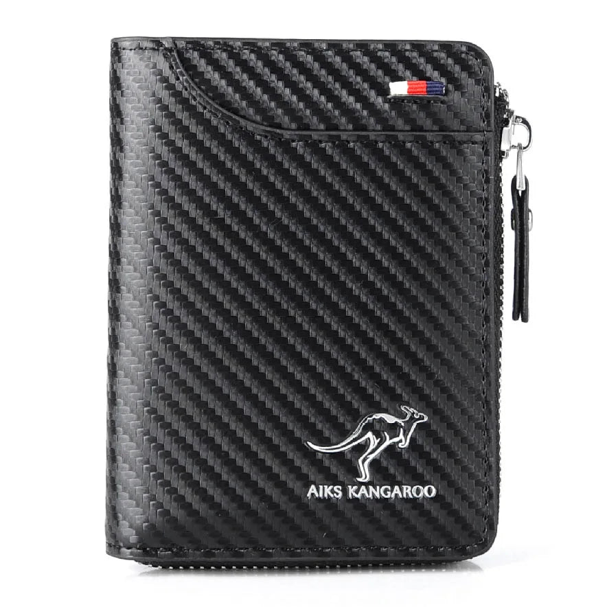 ANTI RFID Blocking Protection for Men High Quality Wallet Zipper Business Card Holder Purse Luxury Wallets Carteira Masculina