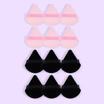 Velora Beauty Triangle Powder Puff Set 10/12pcs Wet Dry Makeup Foundation Soft Plush Puff