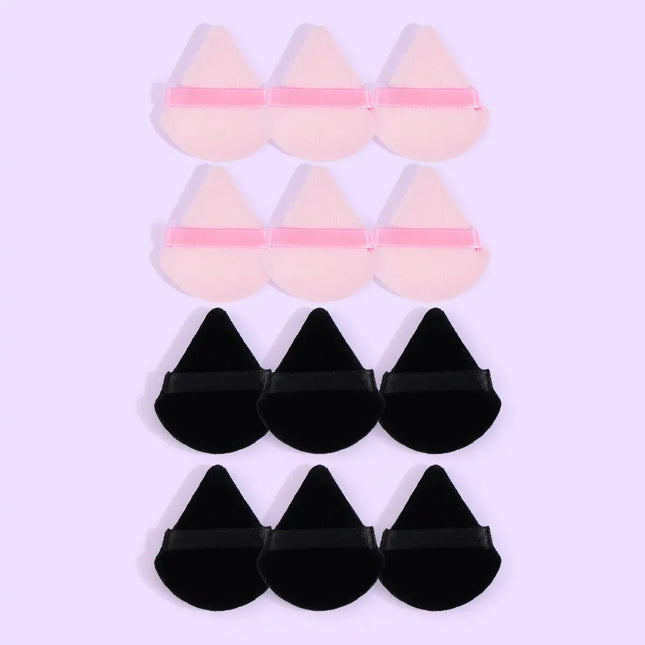 Velora Beauty Triangle Powder Puff Set 10/12pcs Wet Dry Makeup Foundation Soft Plush Puff