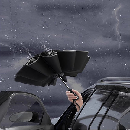 MOORRLII Windproof Inverted Folding Umbrella Automatic Lightweight Strong Luxury Rain Parasol