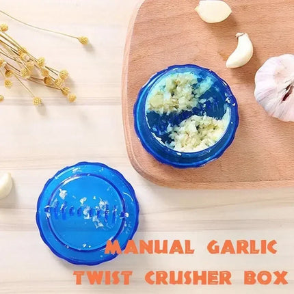 OKEYWOW manual garlic press and chopper, a multifunctional kitchen gadget for crushing garlic and food preparation.