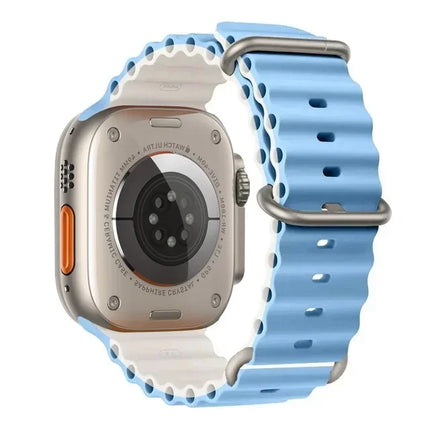 TideFlex Silicone Band for Apple Watch Ultra 2/Series 10/9/8/7/6/SE 49mm–40mm Sport Strap