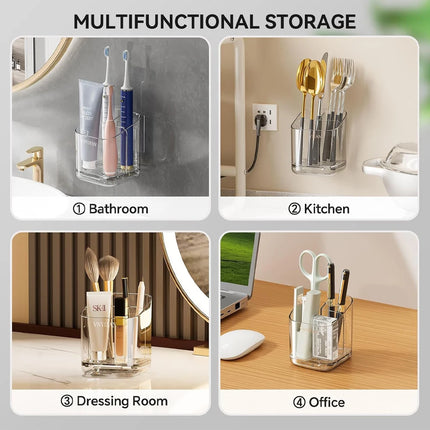 WallMount Bathroom Toothbrush & Toiletry Organiser