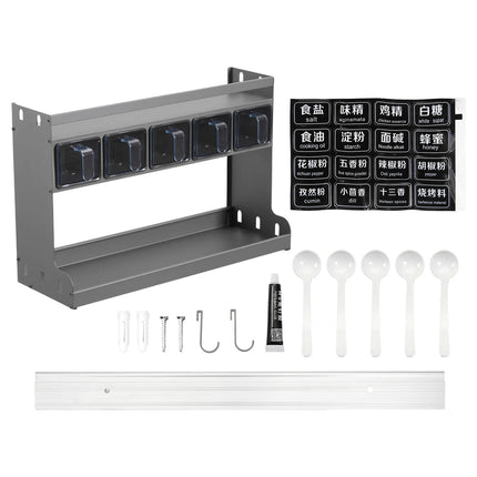 Pull Out Kitchen Spice Rack Organizer with Seasoning Boxes