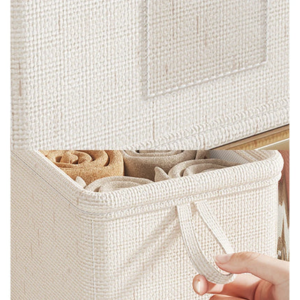 OKEYWOW wardrobe clothes organizer box for underwear storage, space-saving narrow gap storage basket with clear view.