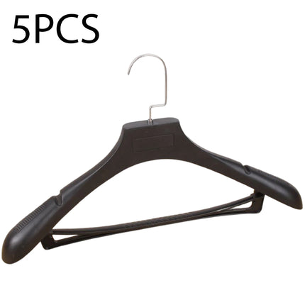 HomeAura 5pcs Wide Shoulder Clothes Hanger Plastic Suit Coat Wardrobe Storage Organizer