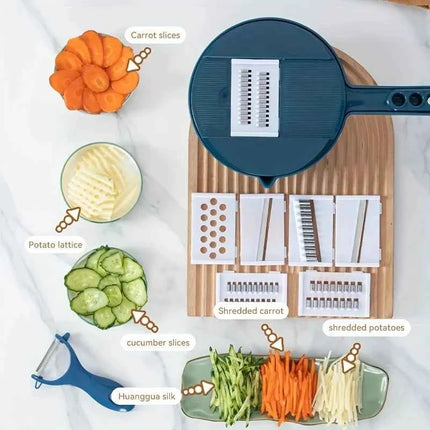 PrepEase 9-in-1 Multi Vegetable Chopper & Mandoline Slicer