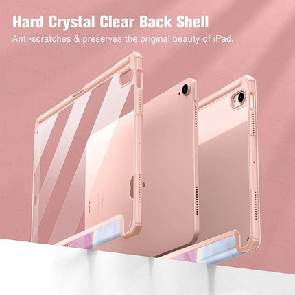 Smart PU iPad Case for Air 4/5/10th Gen/Pro 11/12.9/10.2/10.5 Transparent Cover