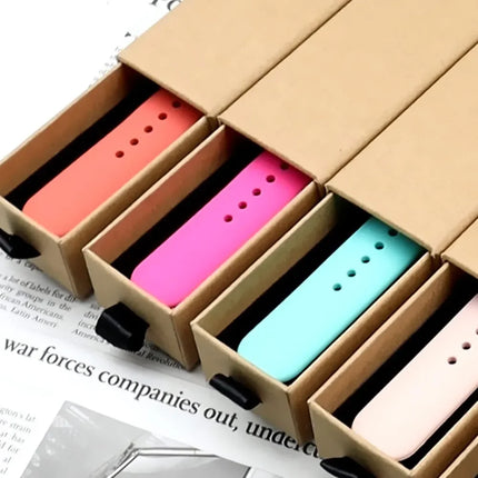 OKEYWOW Apple Watch silicone sport band for Series 9, 3, SE, Ultra, 2; black strap with adjustable fit for 40mm and 44mm models.