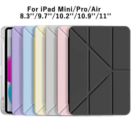ClearFold Y Flip Case for iPad Transparent Smart Cover for iPad 10.2 Air Pro Mini Series