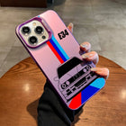 OKAYWOW iPhone E34 car case made of laser PC and TPU, shockproof cover for iPhone 11, 12, 13, 14, 15, 16 Pro Max, XR, XS, SE, 8, 7