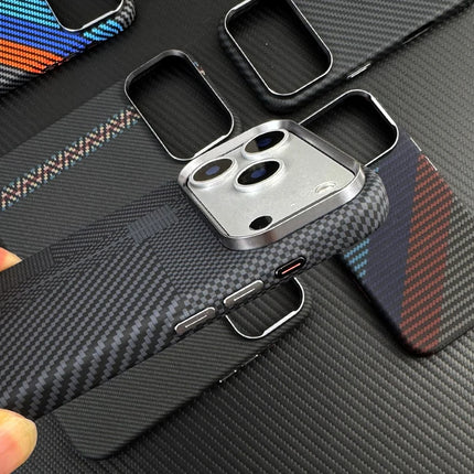 CarbonEdge MagSafe Armor Case for iPhone 17/17 Pro Max/16 Pro/15/14/13 Ultra Thin Alloy Lens Wireless Cover