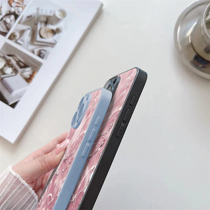 OKEYWOW iPhone Butterfly Silver Case for models 11 to 17 with tempered glass shockproof cover, stylish butterfly design.