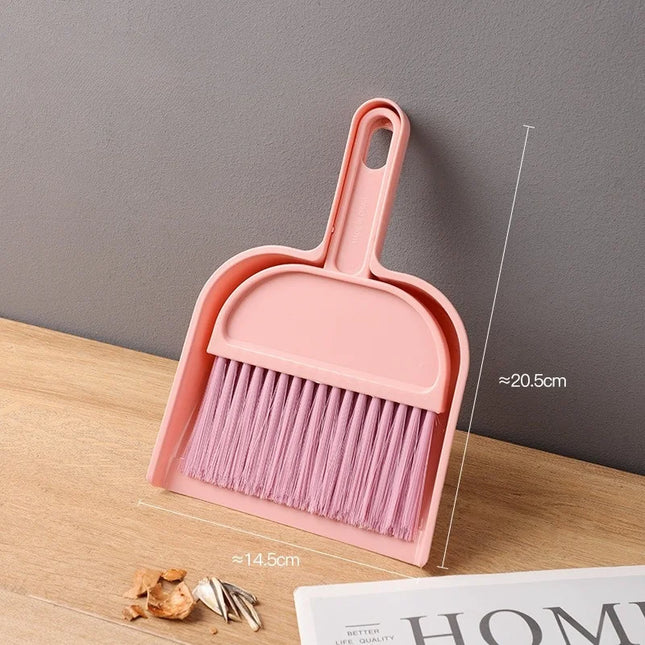 MiniClean Broom Dustpan Set Kids Desktop Pet Cleaning Compact Sweep Kit