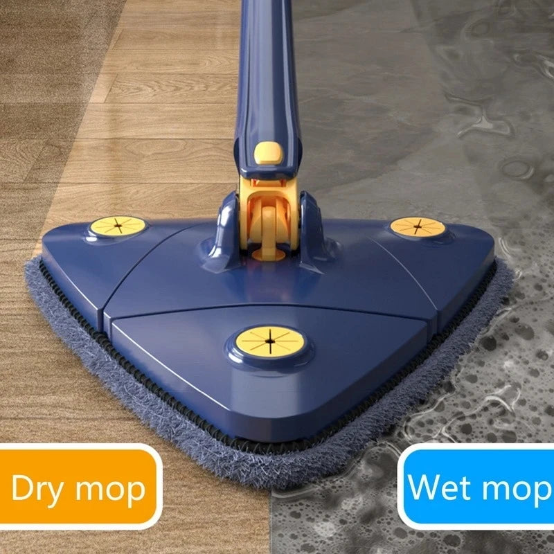 Introducing the UNTIOR Telescopic Triangle Mop: Experience 360° Rotatable Spin Cleaning with Squeeze Mechanism, Ideal for Wet and Dry Use. Enhance Your Home Cleaning with Superior Water Absorption Floor Tools.