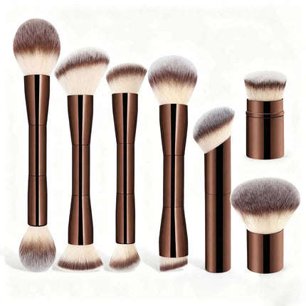 DualBlend Double-Ended Makeup Brush for Foundation & Powderb