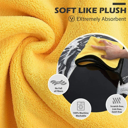 UltraDry Microfiber Car Towels 1/2/3/6/10PCS 30x60cm Soft Quick Dry Cleaning Cloth for Windows Mirrors Auto Care