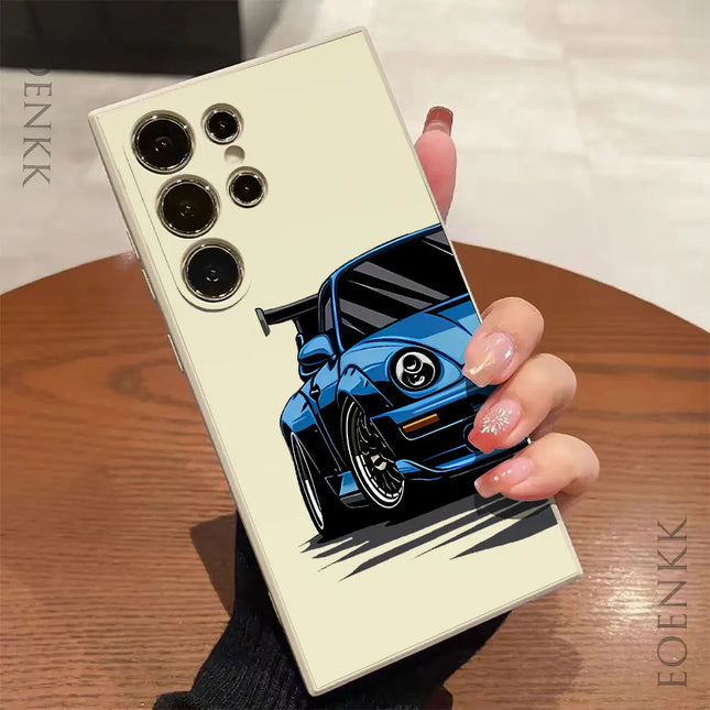 Samsung Sports Car Case S25/S24/S23/S22/S21 Ultra Note 20 Silicone Protective Cover - OKEYWOW