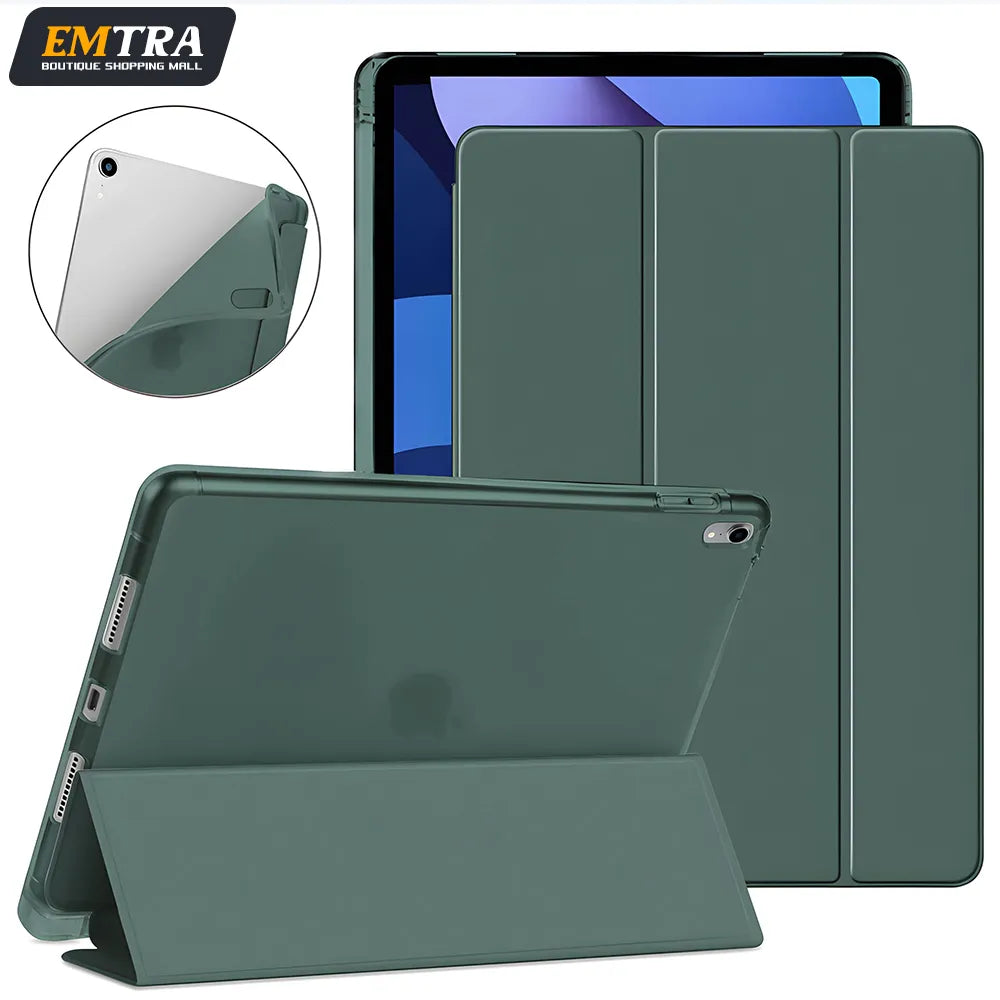 Smart Case for iPad 9.7 (2018, 2017): Fundas Magnetic PU Leather Stand Cover Compatible with iPad 10.2, 5th, 6th, Air (1, 2, 3, 4, 5), 7th, 8th, 9th, 10th Generation.