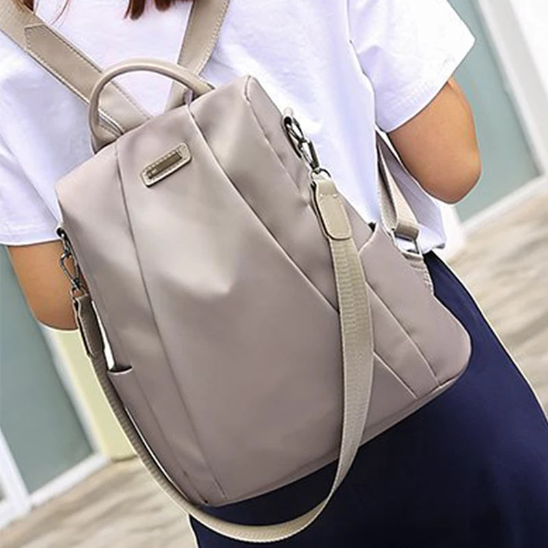 Neutral Style Backpack for Men and Women, with Three Carrying Straps, Suitable for Travel and Tourism Made of Nylon Material.